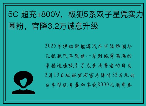 5C 超充+800V，极狐5系双子星凭实力圈粉，官降3.2万诚意升级